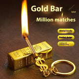 Personality Gold Bar Small Match All Metal Multi-functional Keychain