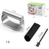 Stainless Steel Garlic Press Manual Mincer Chopping Tools Curve Fruit Vegetable Cooking Kitchen Gadgets