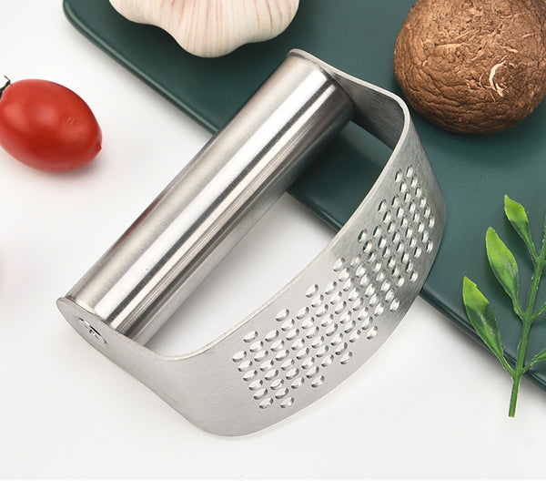 Stainless Steel Garlic Press Manual Mincer Chopping Tools Curve Fruit Vegetable Cooking Kitchen Gadgets