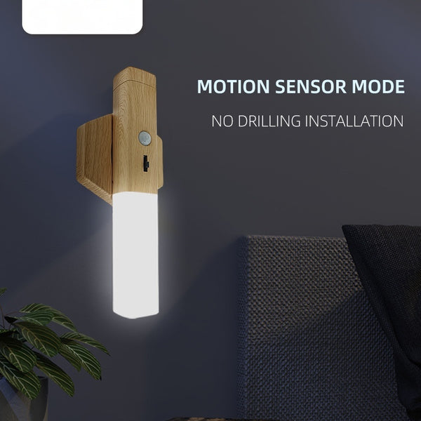 Smart Home Wooden Moving Body Induction Lamp