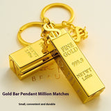 Personality Gold Bar Small Match All Metal Multi-functional Keychain